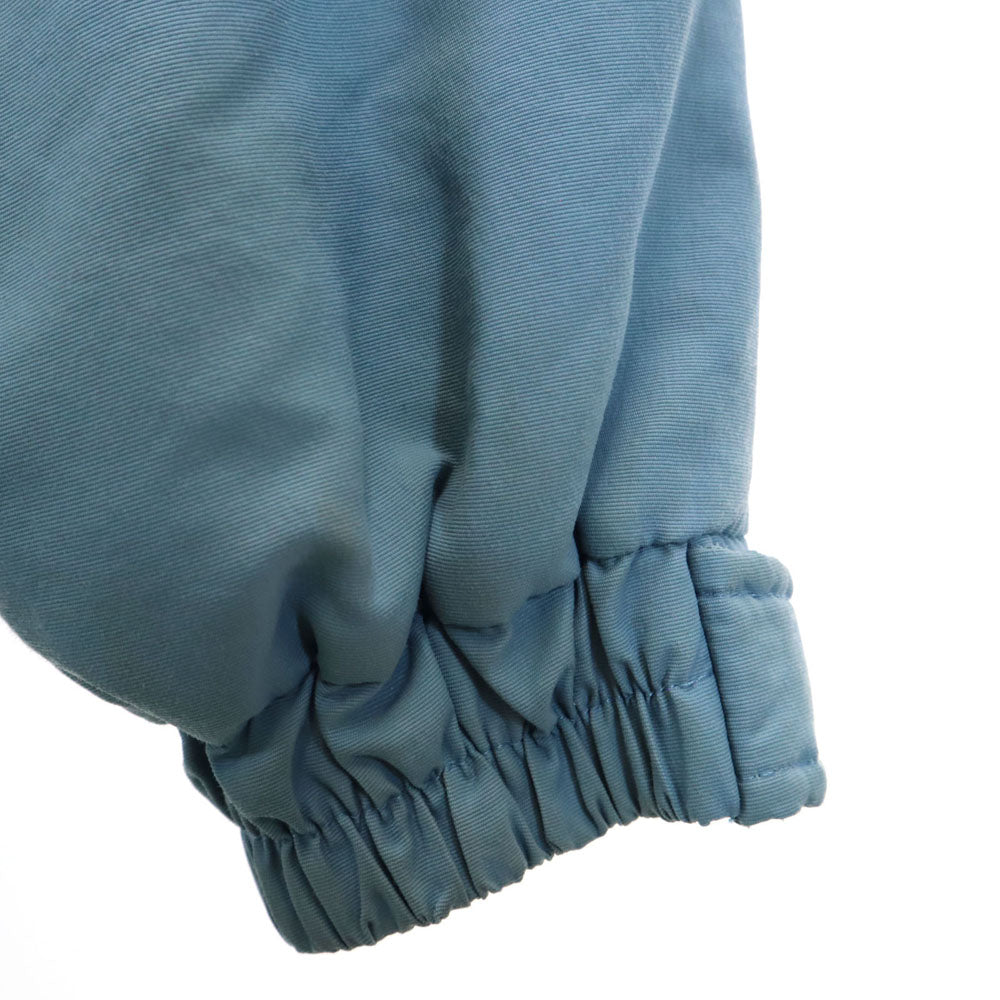 adidas アディダス 80s オールド デサント製 トレフォイルロゴ ナイロンジャケット M ライトブルー 裏ボア フーディー メンズ