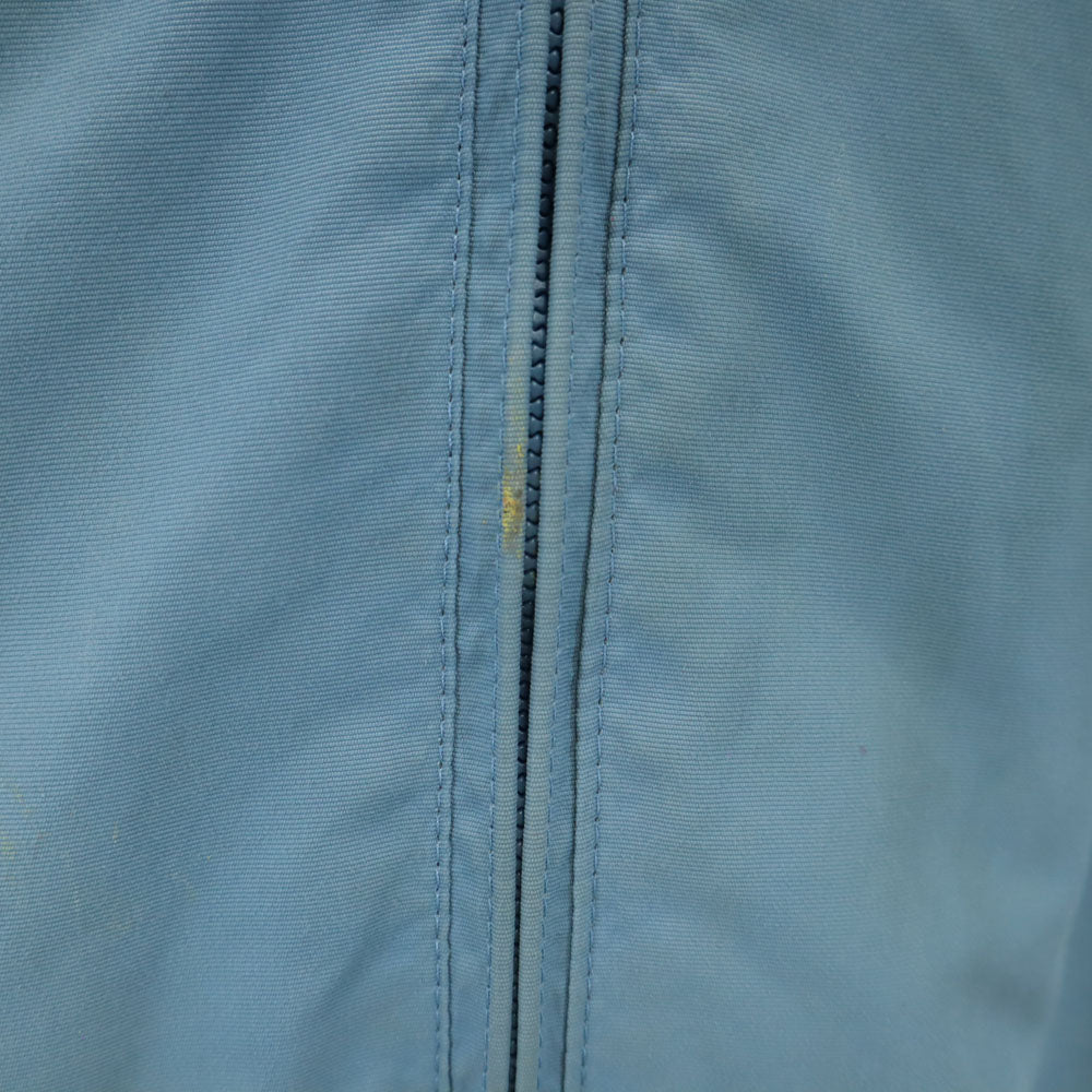 adidas アディダス 80s オールド デサント製 トレフォイルロゴ ナイロンジャケット M ライトブルー 裏ボア フーディー メンズ