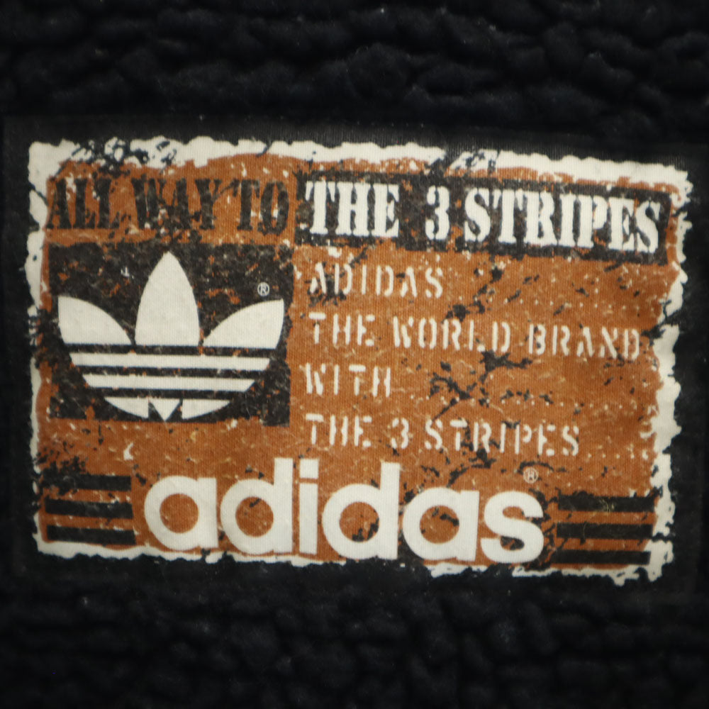 adidas アディダス 80s オールド デサント製 トレフォイルロゴ ナイロンジャケット M ライトブルー 裏ボア フーディー メンズ