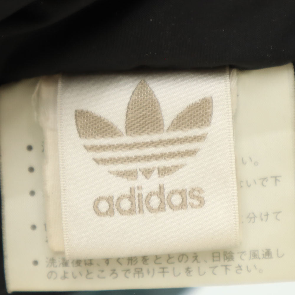 adidas アディダス 80s オールド デサント製 トレフォイルロゴ ナイロンジャケット M ライトブルー 裏ボア フーディー メンズ