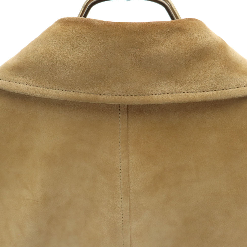 LOEWE ロエベ スペイン製 スエード レザーコート 40 ベージュ レディース