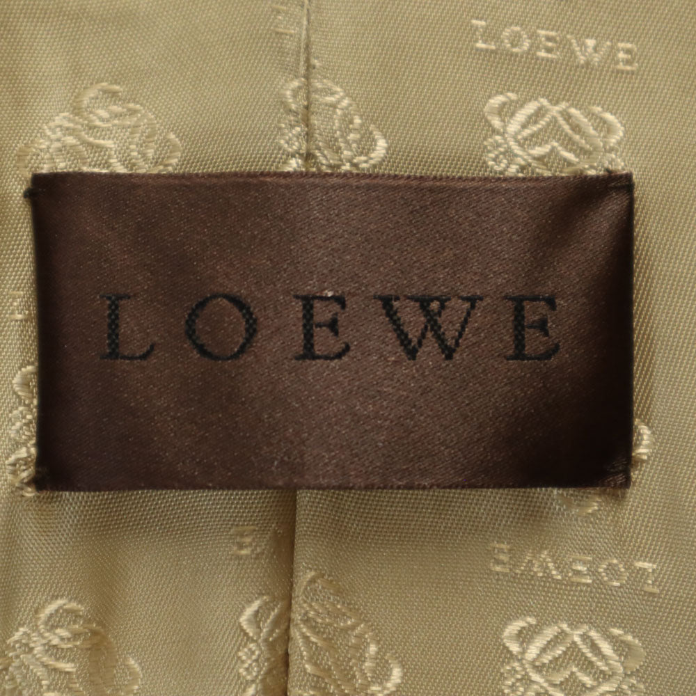LOEWE ロエベ スペイン製 スエード レザーコート 40 ベージュ レディース