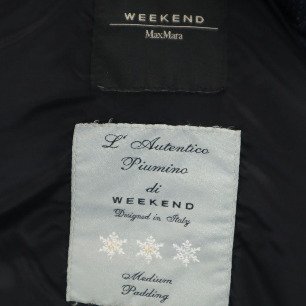 WEEKEND MaxMara ウィークエンドマックスマーラ 総柄 中綿ジャケット 40 ネイビー レディース