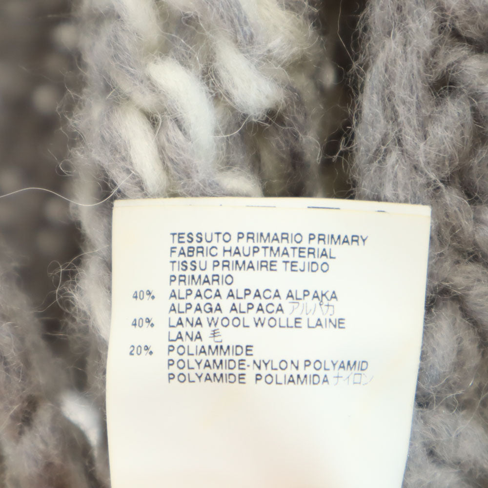MM6 エムエムシックス アルパカブレンド 半袖 ニット カーディガン M グレー Martin Margiela メンズ