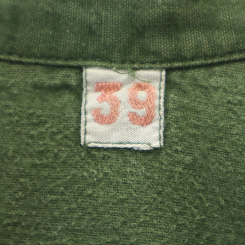 SWEDENISH ARMY スウェーデン軍 70s ヴィンテージ 長袖 ハーフボタン シャツ カーキ メンズ