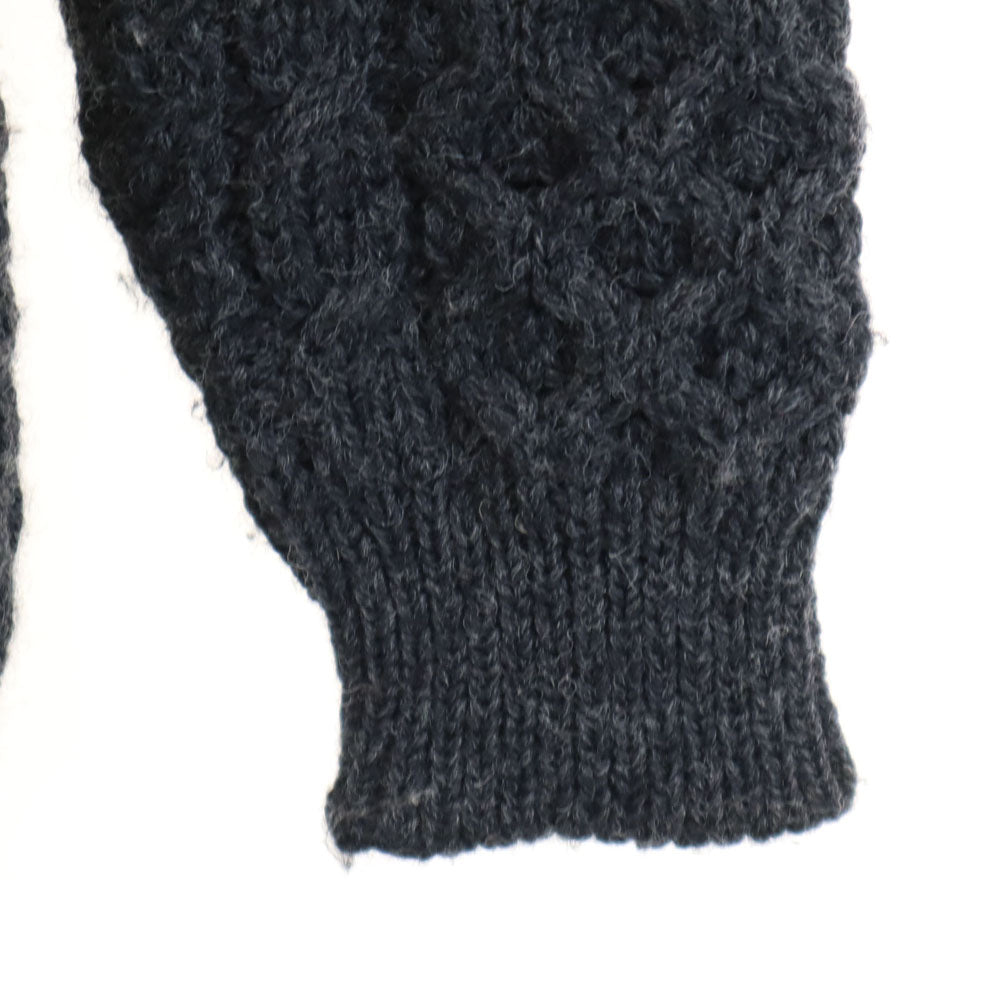 ジョンモロイ ウール100% ニット パーカー グレー John Molloy くるみボタン メンズ