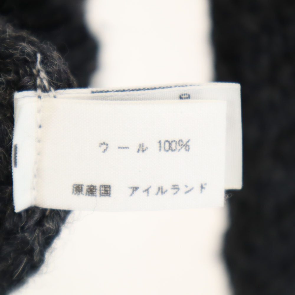 ジョンモロイ ウール100% ニット パーカー グレー John Molloy くるみボタン メンズ