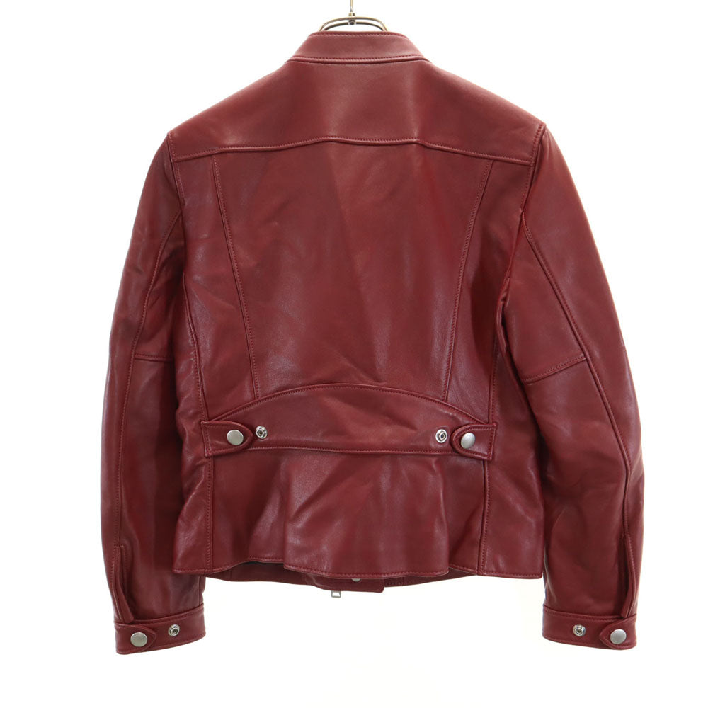 COACH コーチ F33830 ダブルライダースジャケット S レッド レザージャケット レディース