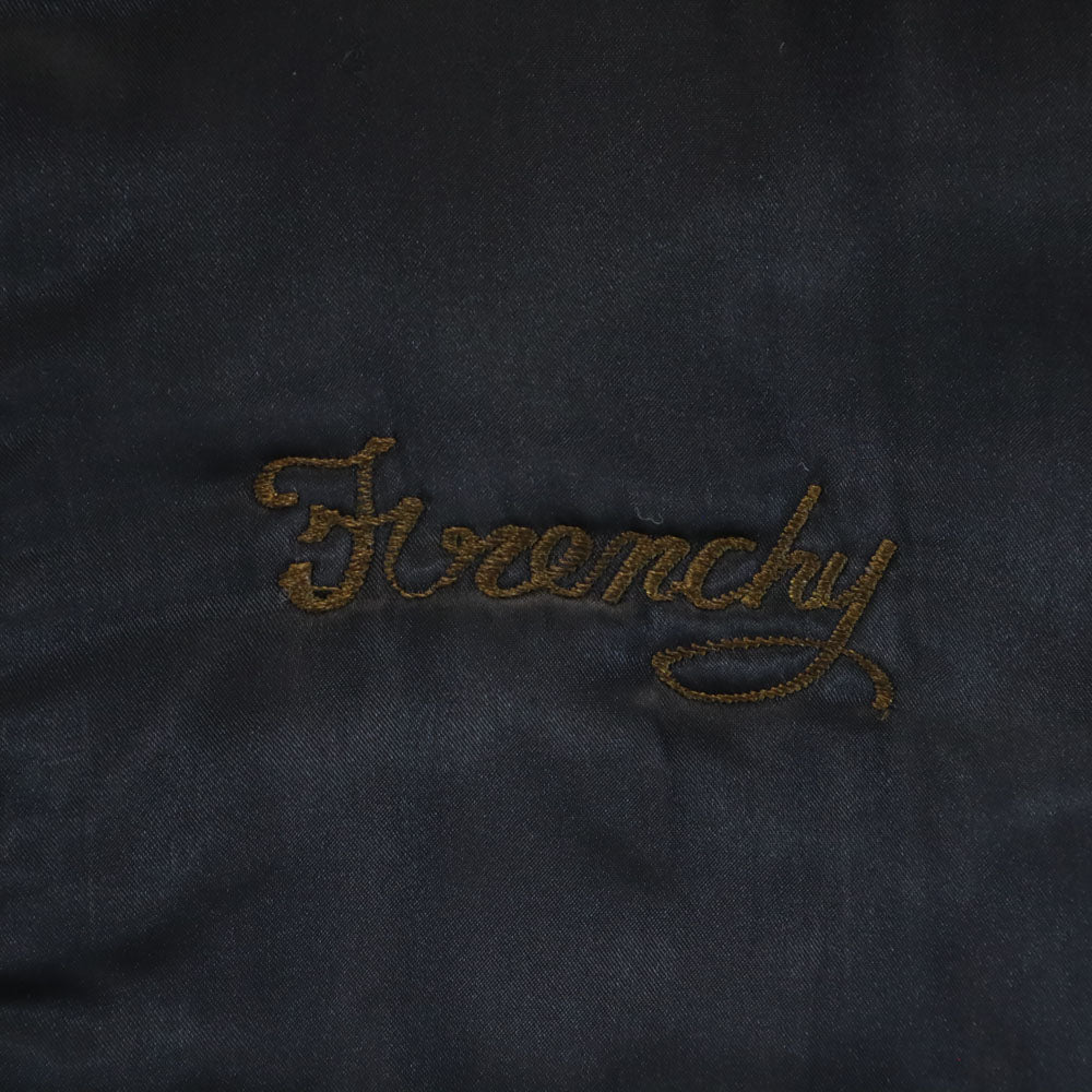 スーベニアジャケット 80s ヴィンテージ USS スーベニア ジャケット S ブラック コリアジャケット 中綿あり フード欠品 刺繍 メンズ