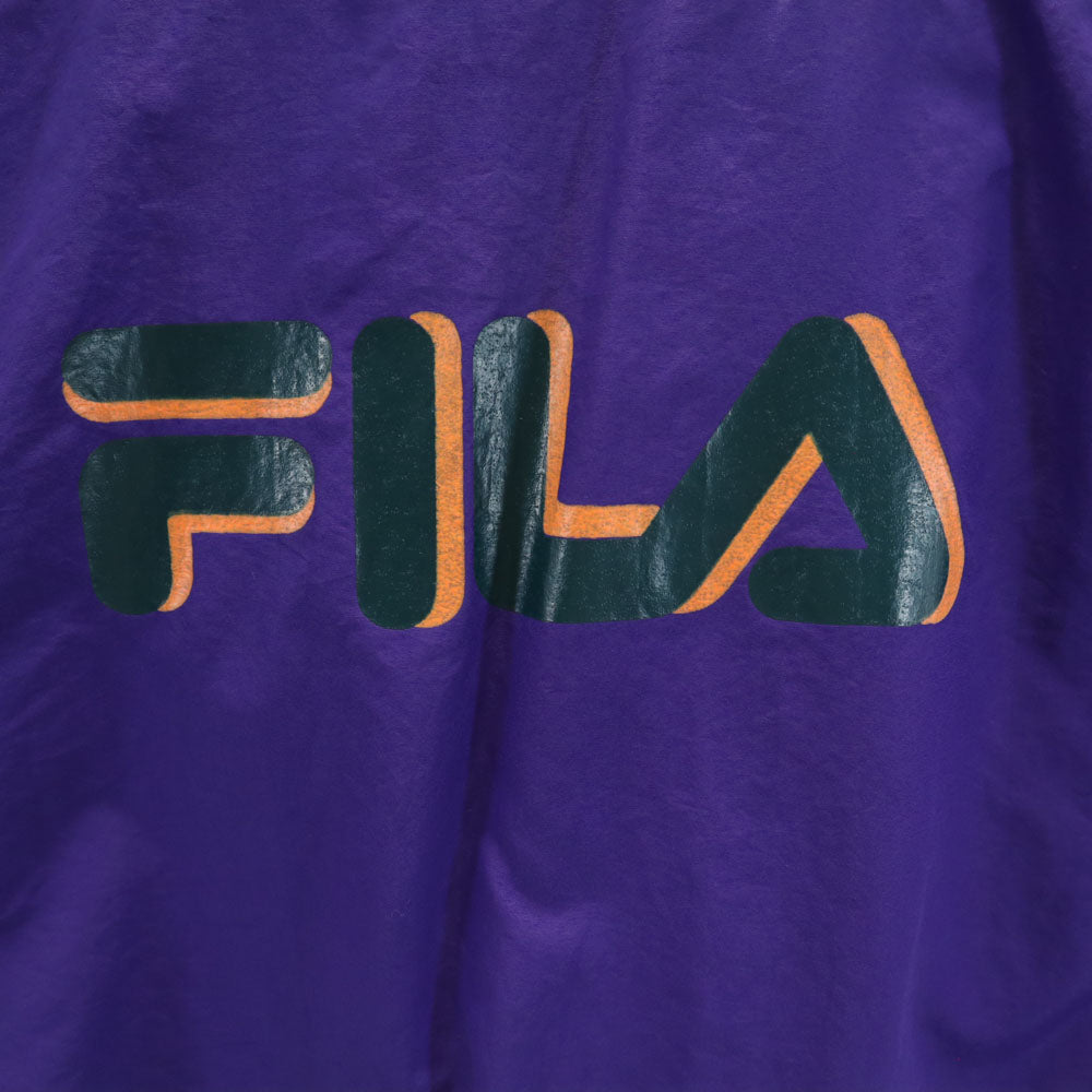 FILA フィラ 90s オールド USA製 ナイロンジャケット M パープル 裏メッシュ メンズ