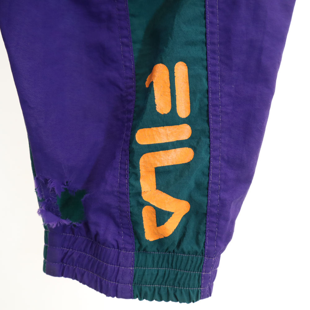 FILA フィラ 90s オールド USA製 ナイロンジャケット M パープル 裏メッシュ メンズ