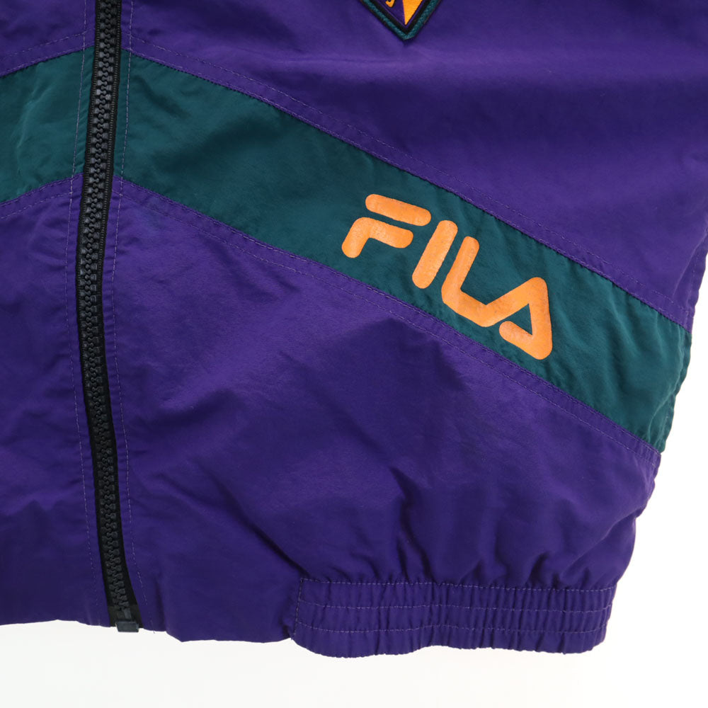 FILA フィラ 90s オールド USA製 ナイロンジャケット M パープル 裏メッシュ メンズ