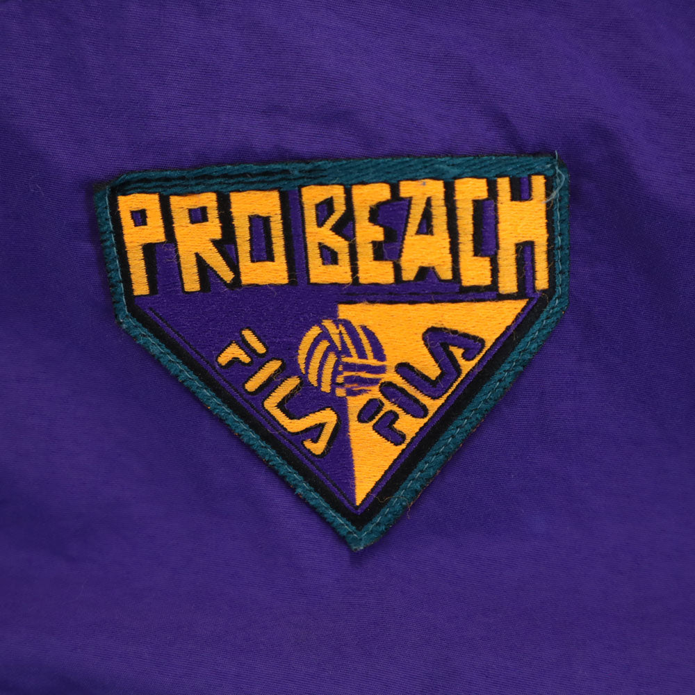 FILA フィラ 90s オールド USA製 ナイロンジャケット M パープル 裏メッシュ メンズ