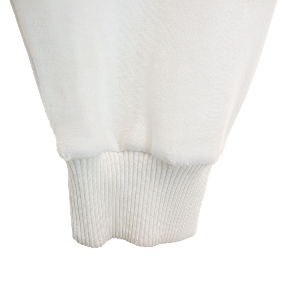 adidas アディダス 80s デサント製 ヴィンテージ トレフォイルロゴ 長袖 スウェットパーカー O ホワイト メンズ