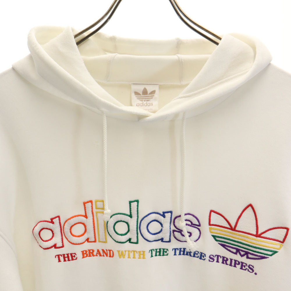 adidas アディダス 80s デサント製 ヴィンテージ トレフォイルロゴ 長袖 スウェットパーカー O ホワイト メンズ