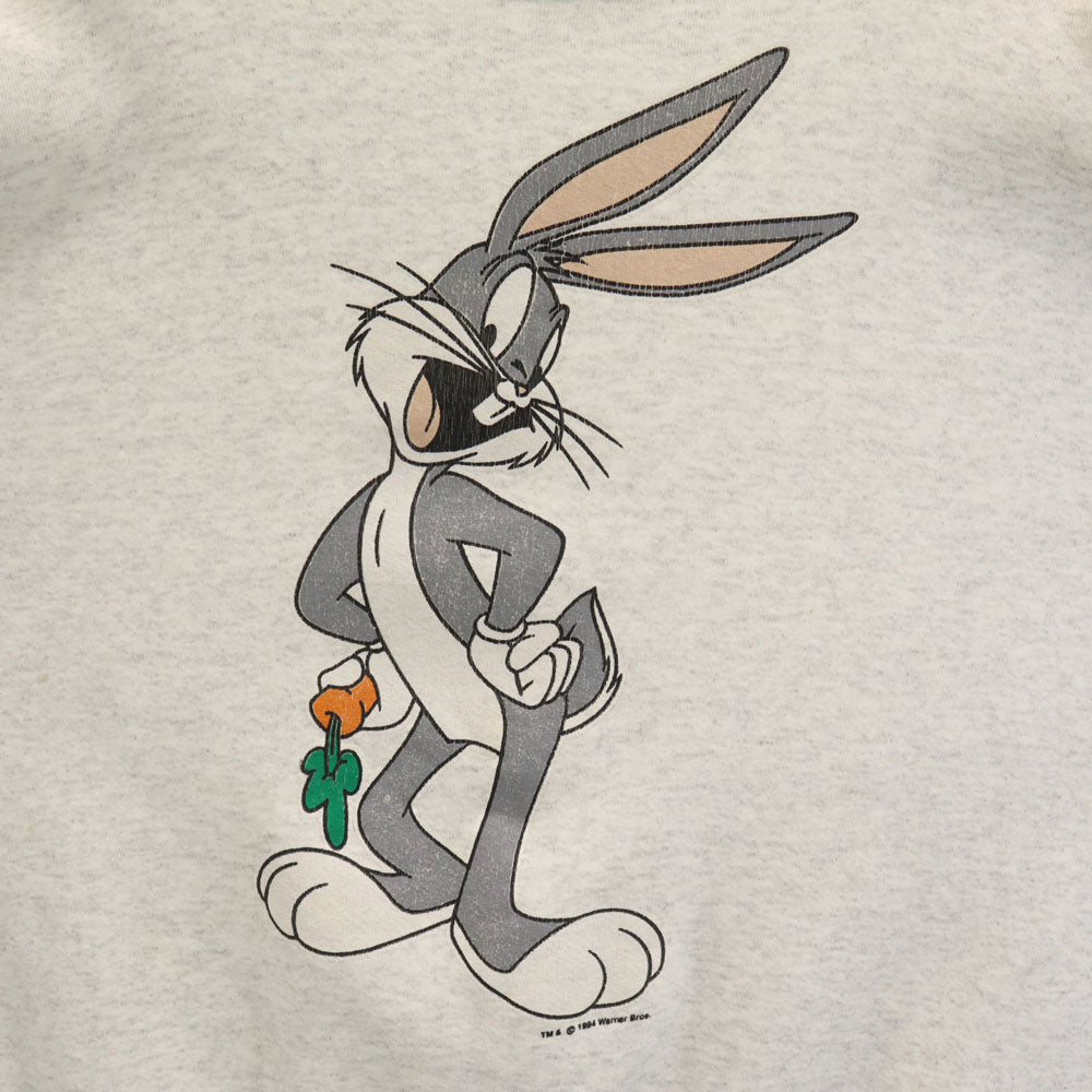 LOONEY TUNES ルーニーテューンズ 90s USA製 オールド ワーナーブラザーズ 長袖 スウェット トレーナー L ライトグレー メンズ