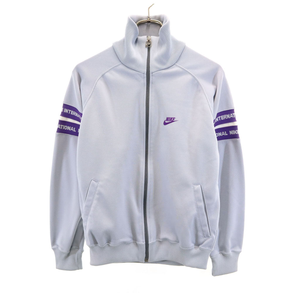NIKE ナイキ 80s 日本製 ヴィンテージ 紺タグ トラックジャケット S グレー ジャージ メンズ