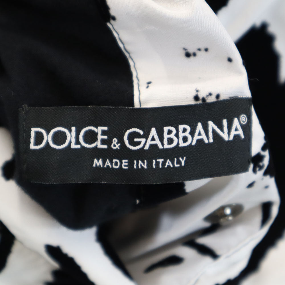 未使用 DOLCE&GABBANA ドルチェアンドガッバーナ イタリア製 リバーシブル パファー 中綿ジャケット 40 ホワイト レディース