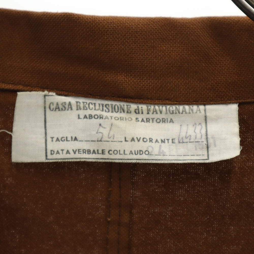 ITALIAN ARMY イタリア軍 70s ヴィンテージ ユーロワーク プリズナー ワークジャケット 5h ブラウン メンズ