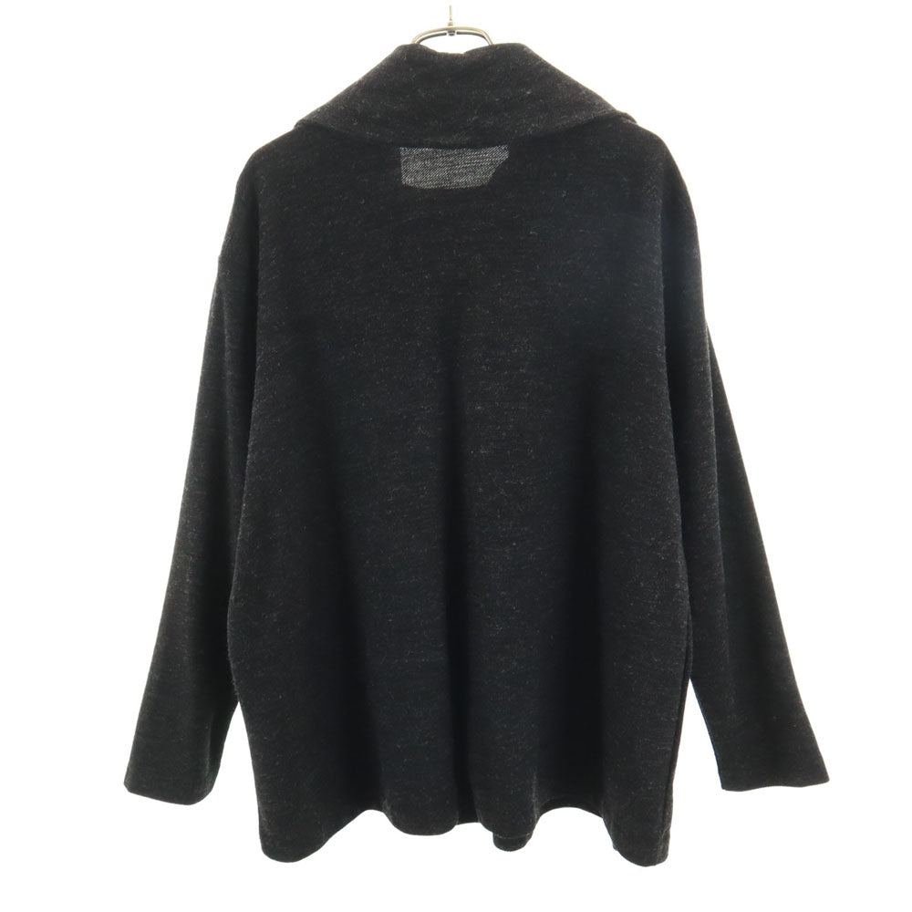 mizuiro ind ミズイロインド 長袖 ビックカラー Tシャツ グレー系 プルオーバー ロンT レディース