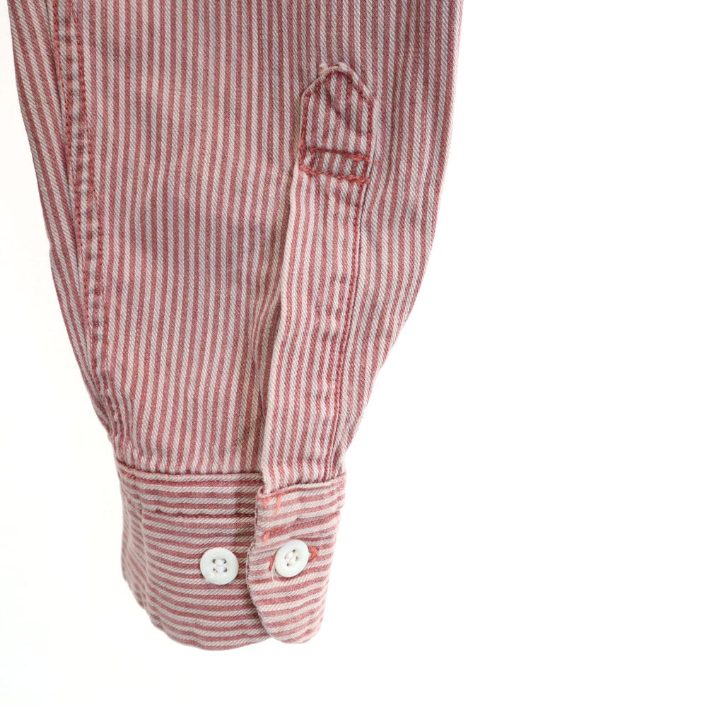 MIHARA YASUHIRO ミハラヤスヒロ 日本製 ヒッコリーストライプ 長袖 レイヤード シャツ S レッド 他 メンズ