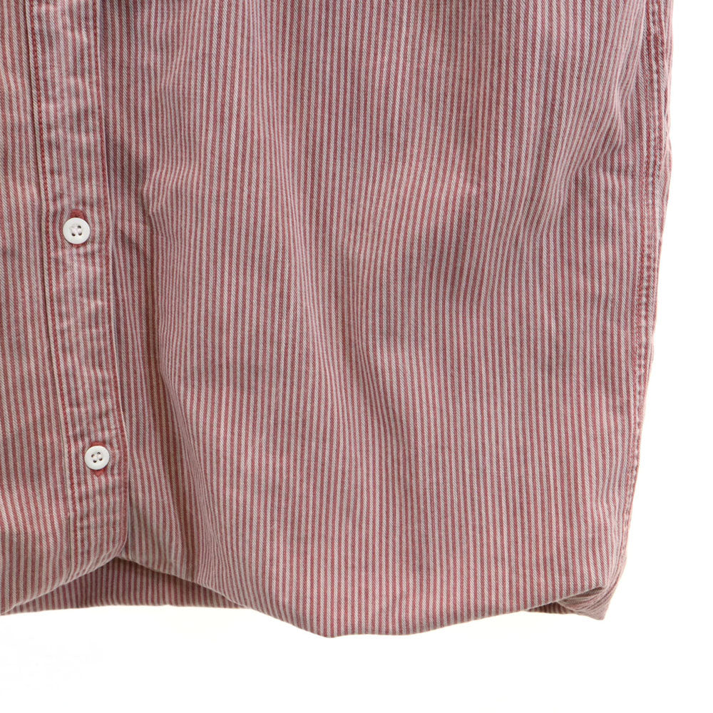 MIHARA YASUHIRO ミハラヤスヒロ 日本製 ヒッコリーストライプ 長袖 レイヤード シャツ S レッド 他 メンズ
