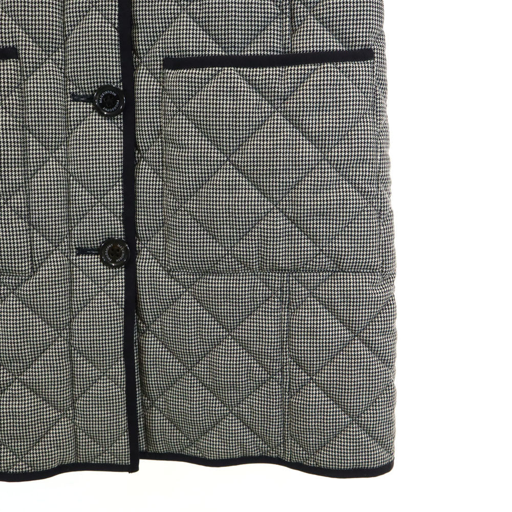 MACKINTOSH PHILOSOPHY マッキントッシュフィロソフィー ハウンドトゥース柄 キルティングコート 36 ブラック 他 千鳥格子 中綿入り レディース