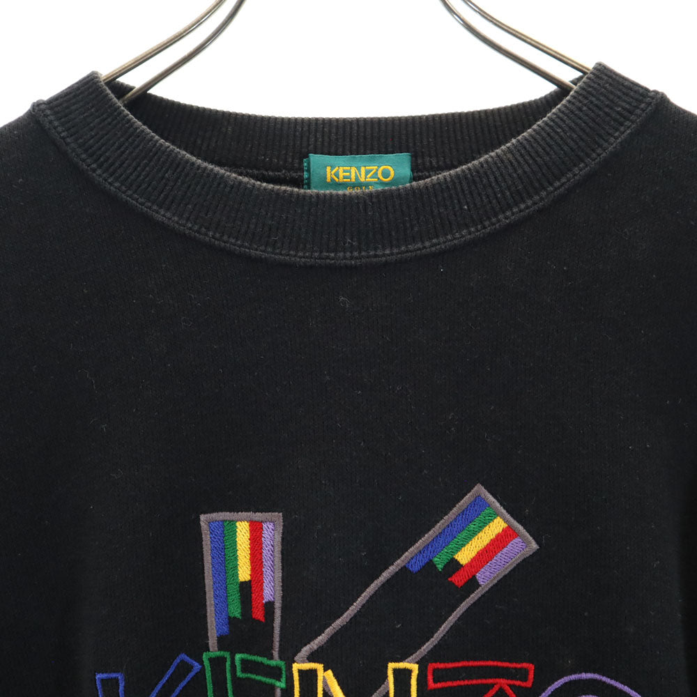 KENZO GOLF ケンゾーゴルフ 90s 日本製 オールド 長袖 スウェット トレーナー 4 ブラック メンズ