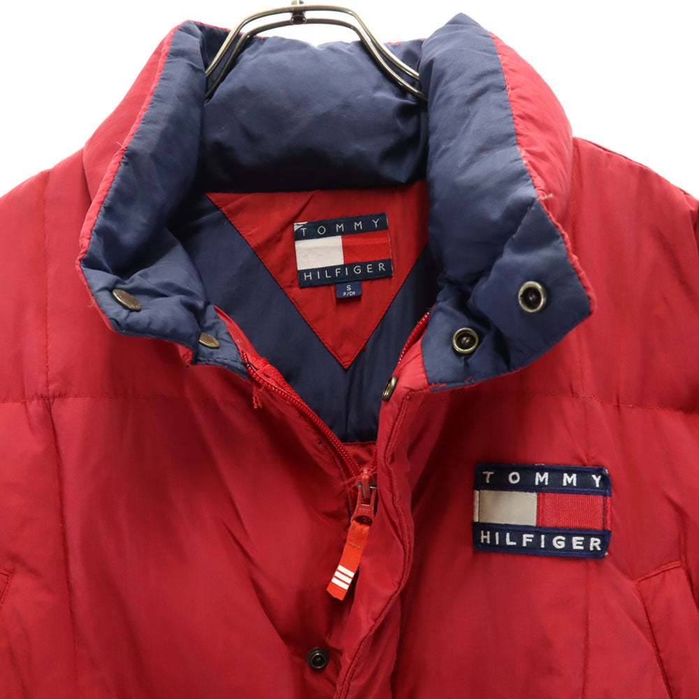TOMMY HILFIGER トミーヒルフィガー 90s オールド フラッグタグ ダウンジャケット S 赤系 メンズ