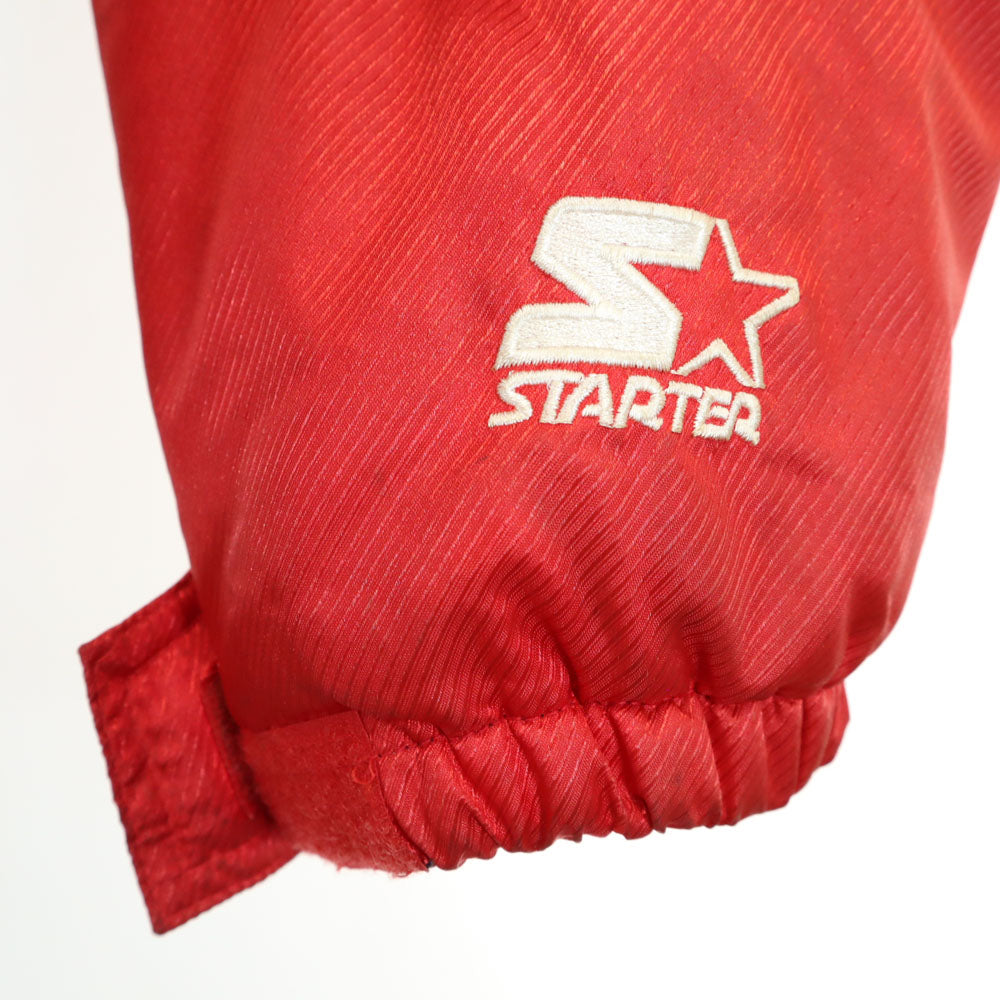 STARTER スターター 90s 韓国製 レッドウィングス オールド NHL ハーフジップ 中綿ジャケット L 赤 プルオーバー メンズ