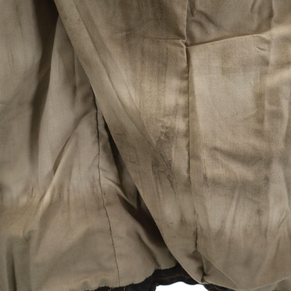 ノーカラー レザージャケット ブラウン レディース