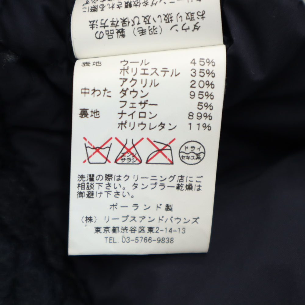 TATRAS タトラス ポーランド製 ウールブレンド ダウンジャケット 3 ネイビー レディース