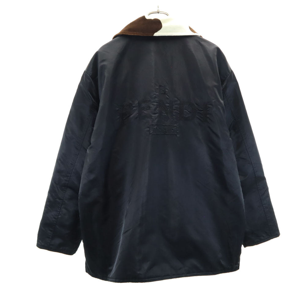 FENDI フェンディ イタリア製 ホルスタイン柄 リバーシブル ジャケット ブラウン 他 牛柄 メンズ