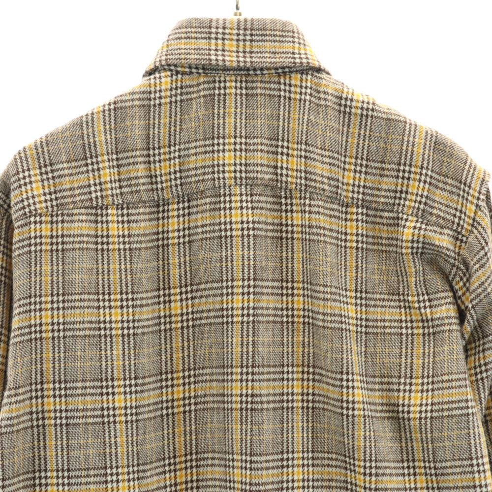 マクレガー 70s ヴィンテージ 衿芯 チェック柄 長袖 ネルシャツ M ベージュ McGregor メンズ