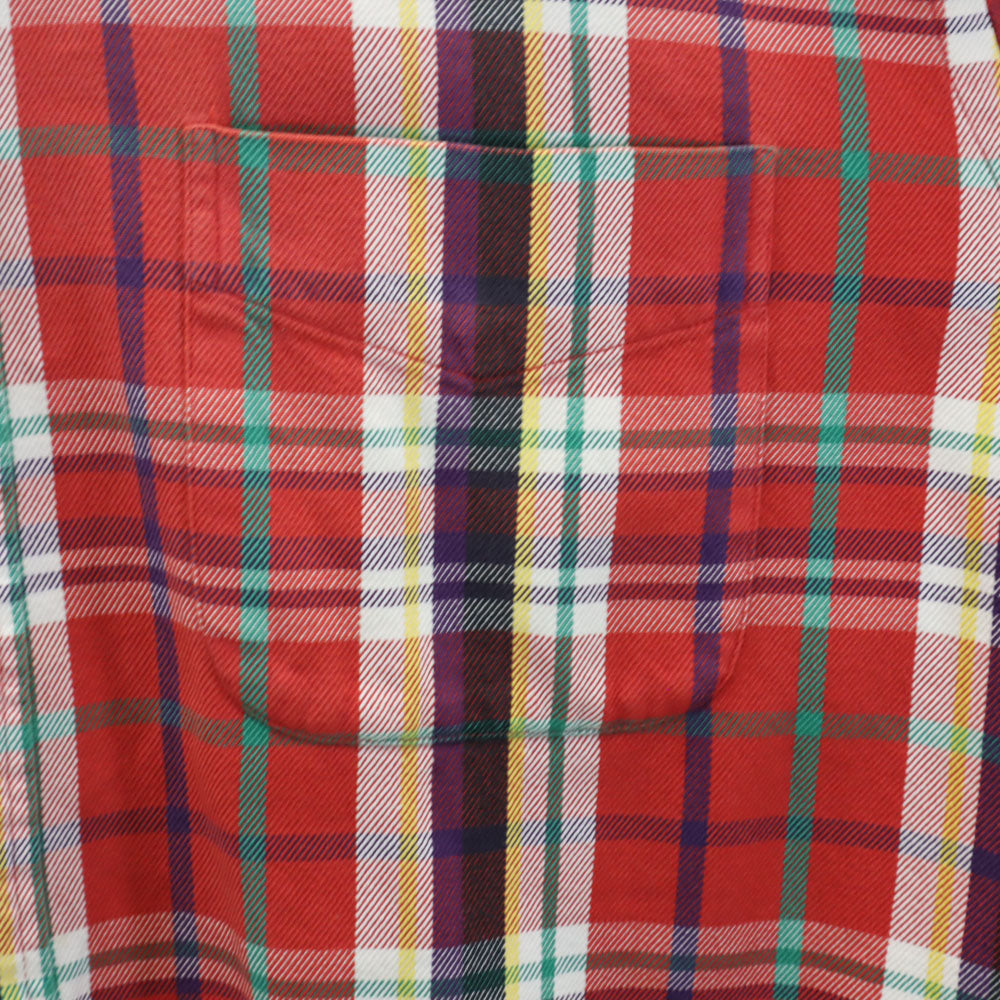 RALPH LAUREN ラルフローレン 80s 90s オールド THE BIG SHIRT チェック柄 長袖 ネルシャツ L レッド オーバーシャツ メンズ