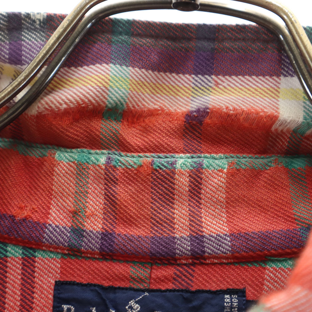 RALPH LAUREN ラルフローレン 80s 90s オールド THE BIG SHIRT チェック柄 長袖 ネルシャツ L レッド オーバーシャツ メンズ