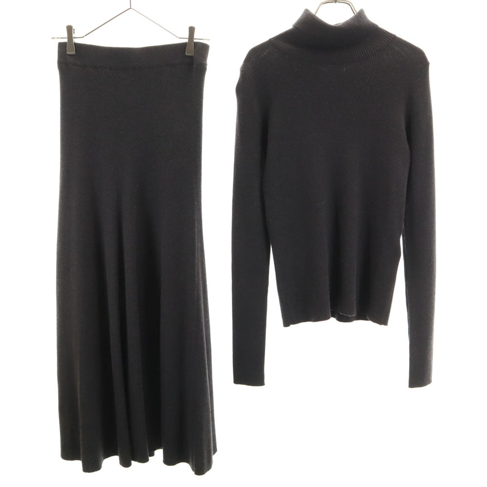 Mila Owen ミラオーウェン ウールブレンド 長袖 タートルネック セーター 上下 セットアップ 1 グレー ニット レディース