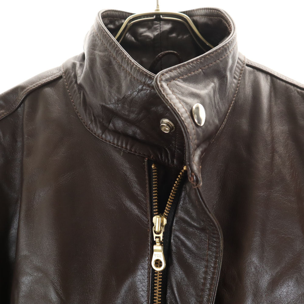 OLD オールド レザージャケット ダークブラウン メンズ