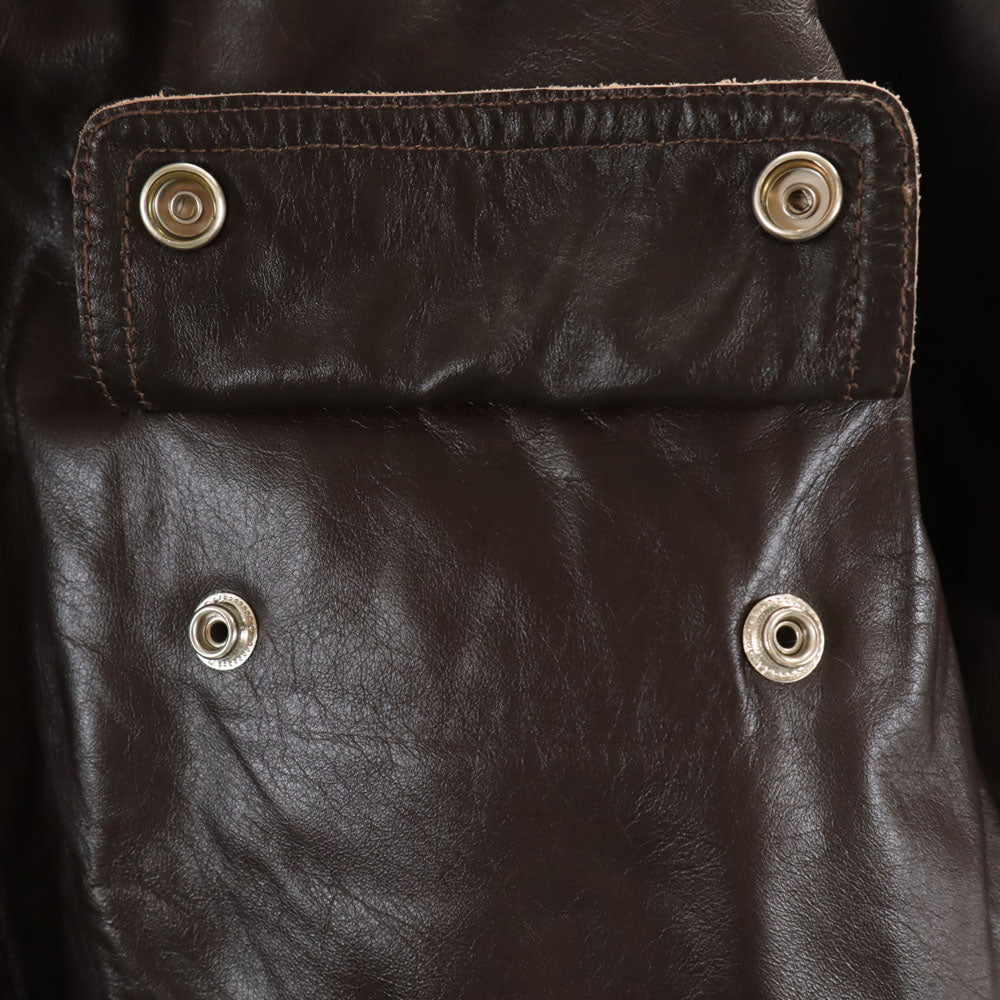 OLD オールド レザージャケット ダークブラウン メンズ