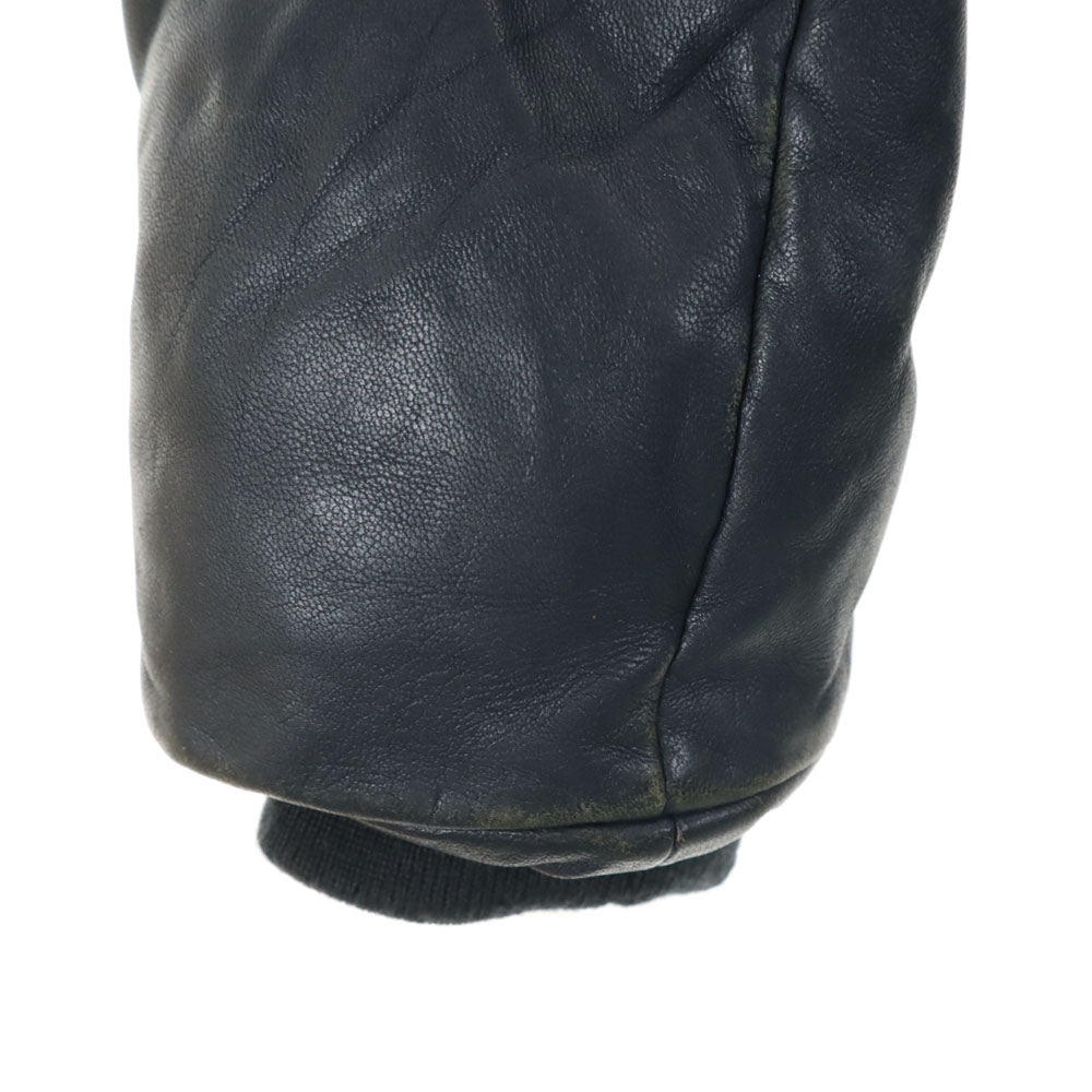 アヴィレックス 6251030 羊革 レザー ダウンジャケット S 濃紺 AVIREX レディース