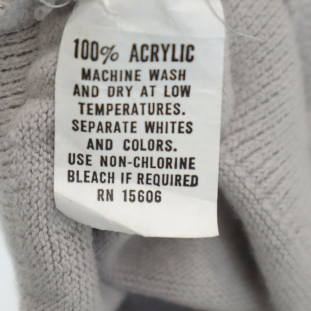 Pickering ピカリング 70s 80s ヴィンテージ USA製 長袖 Vネック セーター M グレー メンズ