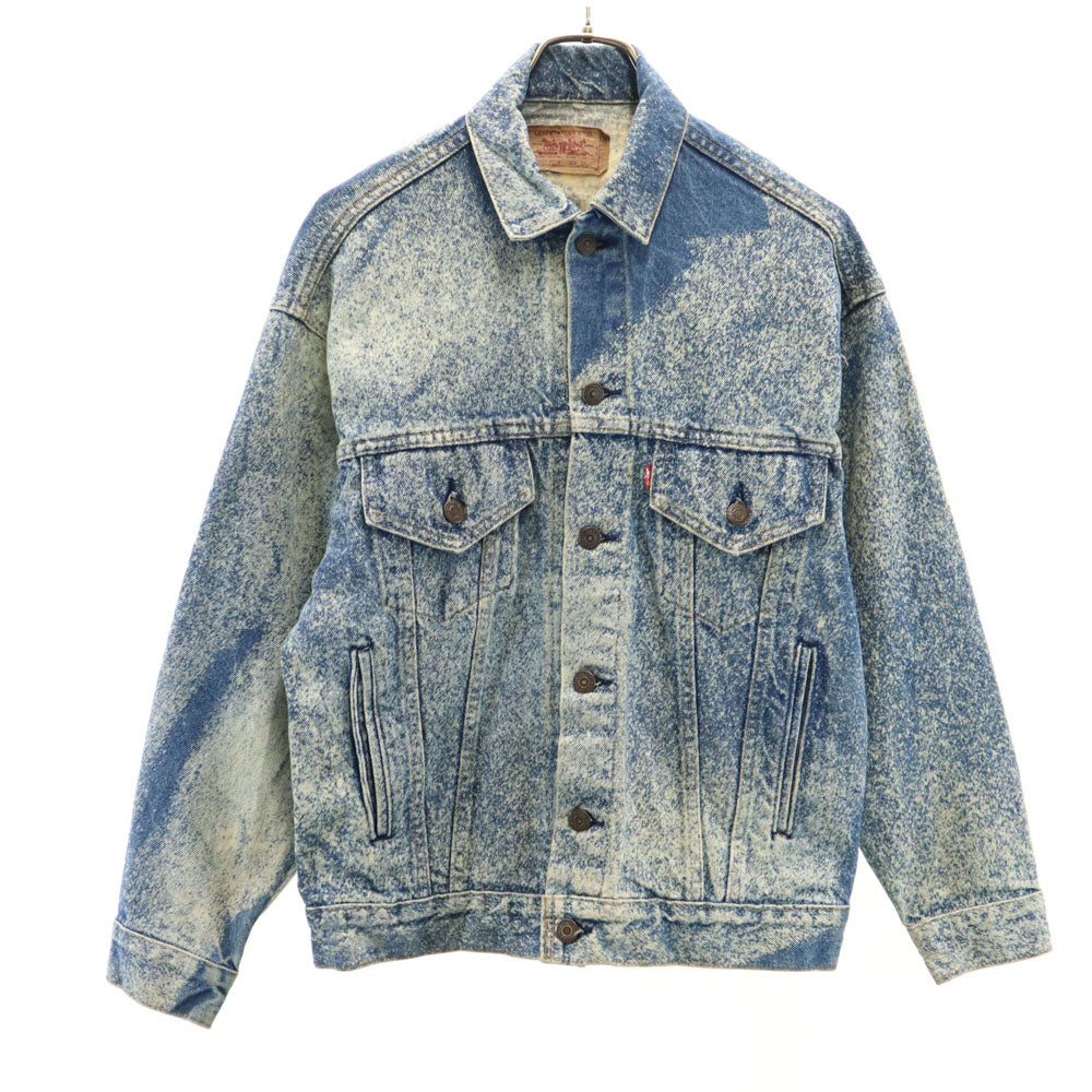 Levi's リーバイス 90s 70507-0214 オールド USA製 ブリーチ加工 デニムジャケット XS ブルー ハンドウォーマポケット付き メンズ