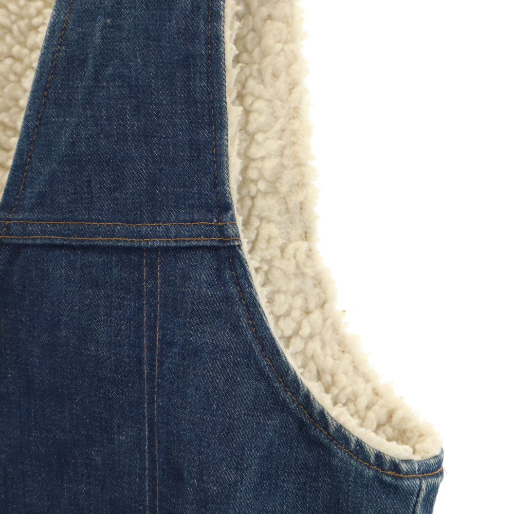 VINTAGE ヴィンテージ 70s ノースリーブ デニムボア ベスト M ブルー ランチウェア、ウエスタン インディゴブルー メンズ