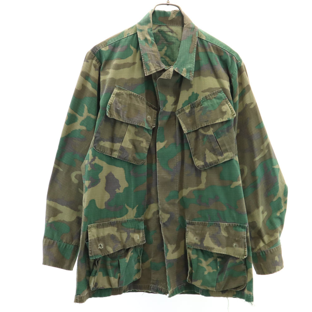 US ARMY アメリカ軍 60s ヴィンテージ DSA 5th アルファ社製 迷彩柄 ジャングルファティーグ ミリタリージャケット カーキ ウッドランド メンズ