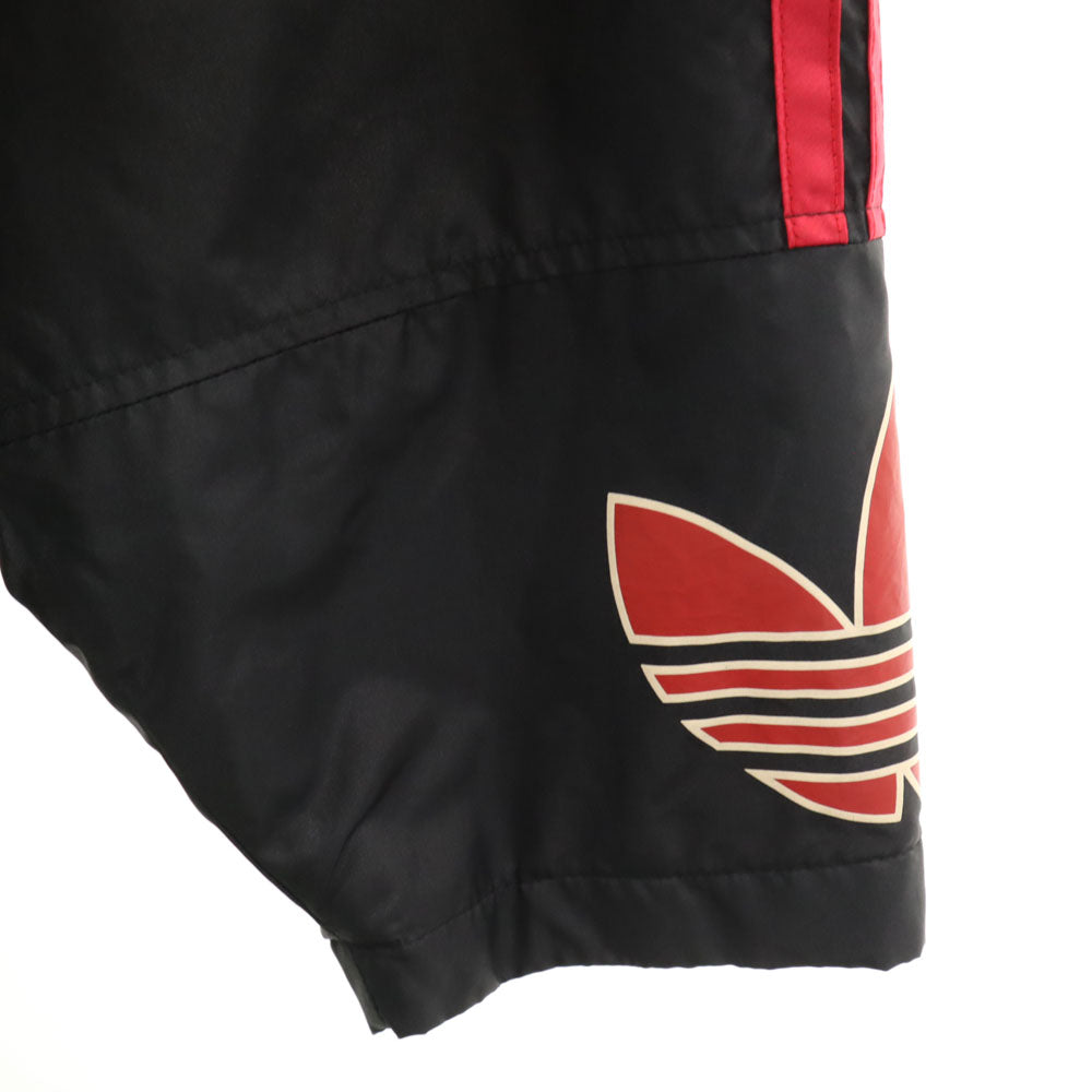 adidas アディダス 80s デサント社 日本製 ヴィンテージ バック トレフォイルロゴ 中綿コート FREE ブラック 裏ボア キッズ