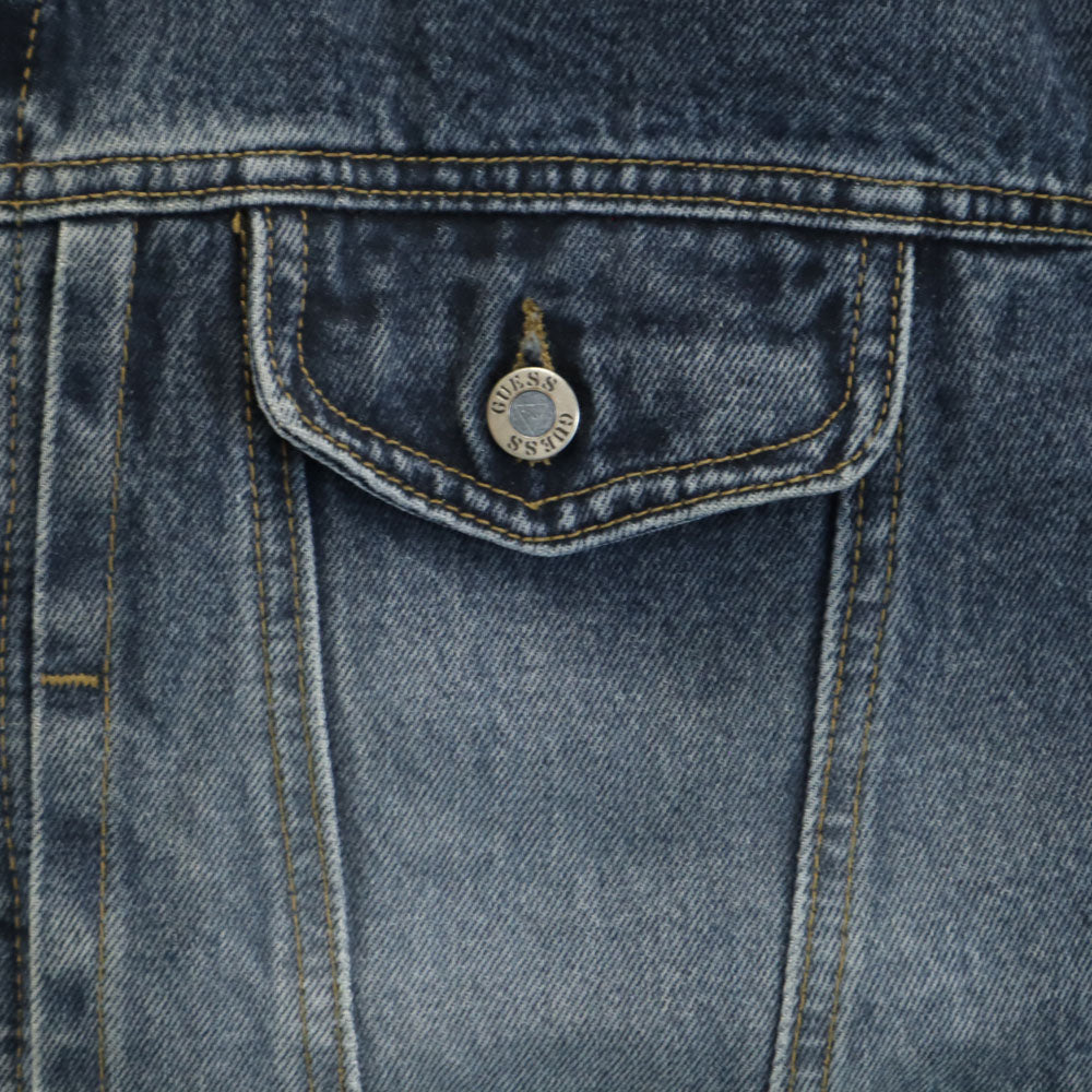 GUESS JEANS ゲスジーンズ 90s オールド カナダ製 デニムジャケット L ブルーグレージュ メンズ