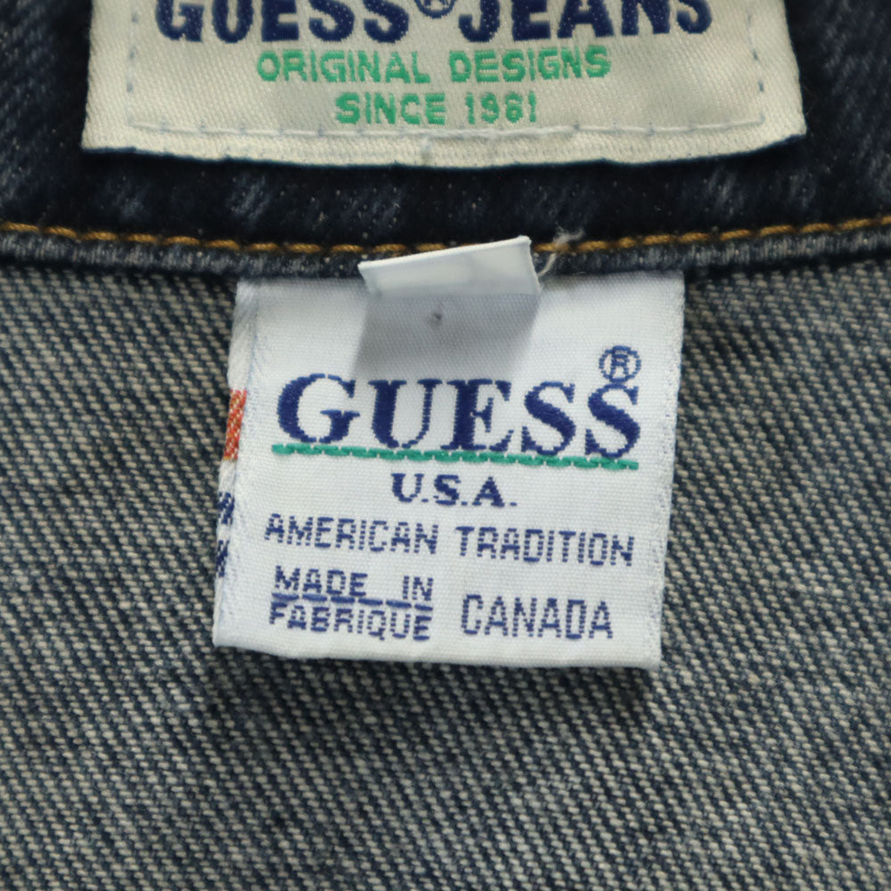 GUESS JEANS ゲスジーンズ 90s オールド カナダ製 デニムジャケット L ブルーグレージュ メンズ