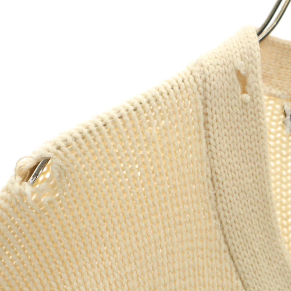 HANSON 70s ウールブレンド ヴィンテージ 長袖 ジャンク カーディガン ホワイト メンズ