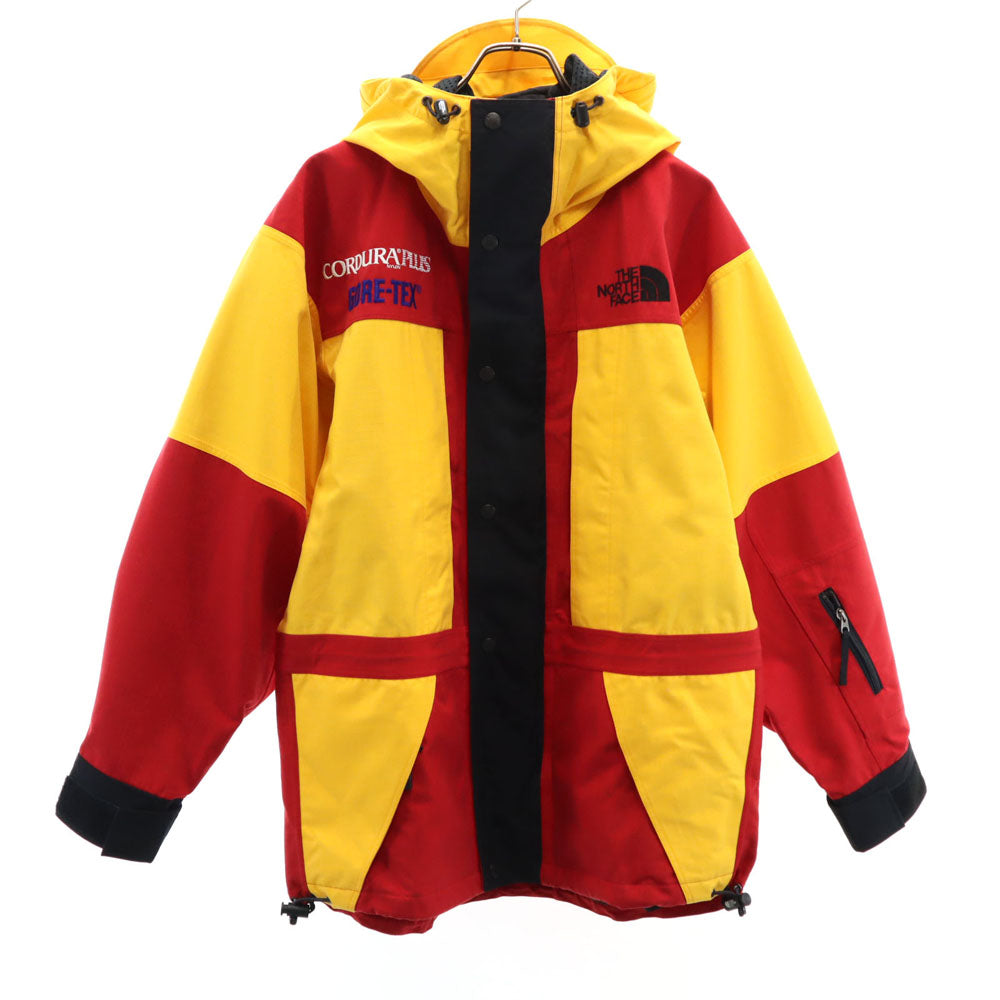 THE NORTH FACE ザノースフェイス 90s オールド 日本製 NP-2186 GORE-TEX コーデュラプラス ナイロンジャケット L レッド×イエロー フーディー アウトドア ツートンカラー メンズ