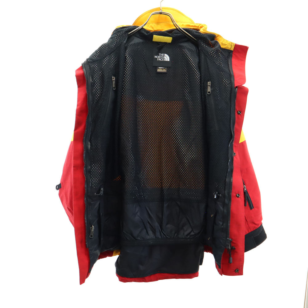 THE NORTH FACE ザノースフェイス 90s オールド 日本製 NP-2186 GORE-TEX コーデュラプラス ナイロンジャケット L レッド×イエロー フーディー アウトドア ツートンカラー メンズ